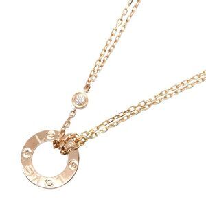 Cartier Love Circle Necklace K18PG Diamond